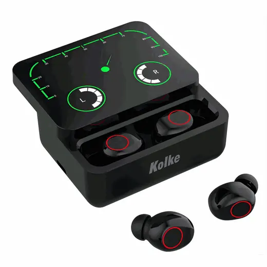 AURICULAR TWS CON ESTUCHE Y DISPLAY KAB-652 NEGRO (REG)
