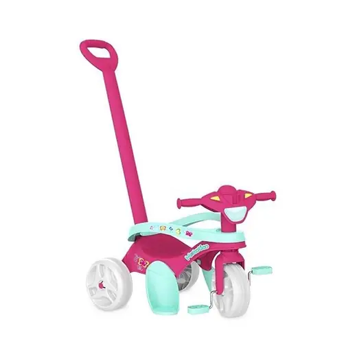 Bandeirante Triciclo Mototico Paseo y Pedal (Rosa)