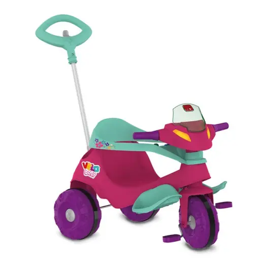 Bandeirante Triciclo Velobaby Paseo y Pedal (Rosa)