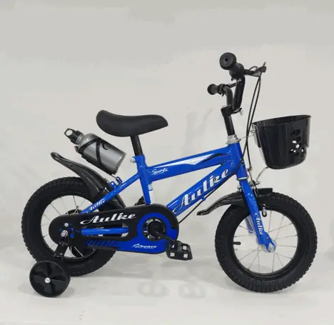 BICICLETA INFANTIL ARO 12" DOBLE FRENO C/HOPPIE CANASTO AZUL