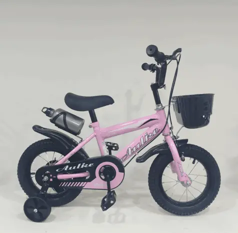 BICICLETA INFANTIL ARO 12" DOBLE FRENO C/HOPPIE CANASTO ROSA