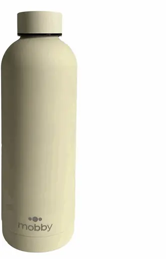 BOTELLA TERMICA DOBLE PARED 500ML CREMA MOBBY (REG)