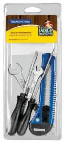 Corneta 3- Punteras cruzadas en acero especial 1- Cutter 6'' 15cm 1- Cortadora 6"