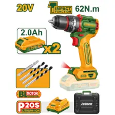 Jadever TALADRO PERCUTOR INALÁMBRICO 52NM JDCDP5281