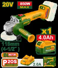 Jadever AMOLADORA 115MM BL (850W) JDLAP5322 JDLAPB522