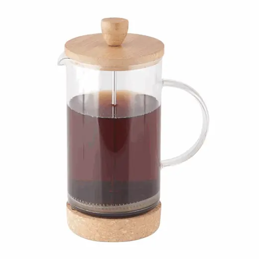 CAFETERA/TETERA 800 ML EN VIDRIO Y BAMBU (REG)