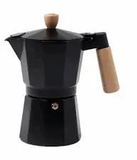 CAFETERA ITAL. ALUM 300ML 6T NEGRO M/MAD VARENNA (REG)