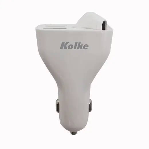 CARGADOR 2 EN 1 AUTO BLANCO KCR-4484 (REG)