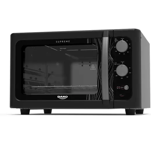 Dako HORNO ELECTRICO 44 L. NEGRO — Grill, Timer 120 Minutos, 44 Litros, 1.750 W. Control de temperatura de 90 a 300º C, Horno Limpia Facil, Puerta de…