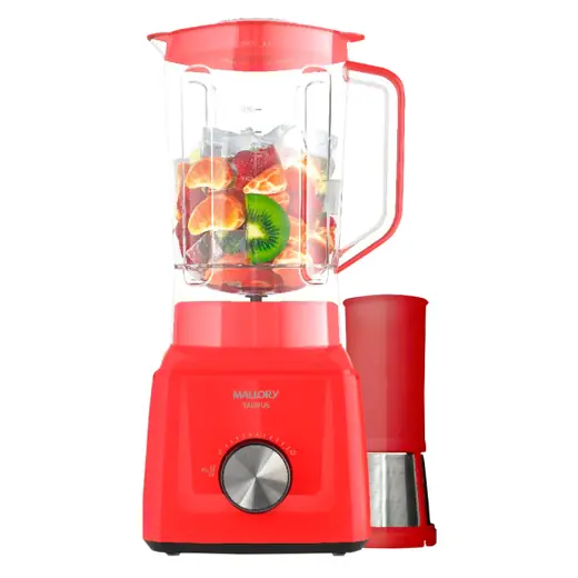 Electrodomesticos: Licuadora Mallory Taurus 3.1 L. 1300 W. 12 Vel. vaso SAN (Rojo)