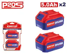 Emtop Caja a color KIT 2X BATERIAS