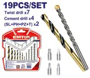 Emtop JUEGO DE MECHAS PARA VIDRIOS ESES1008 ETDBB11065