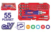 Emtop JUEGO DE PUNTAS MAGNETICAS CRV (55 PZAS.)