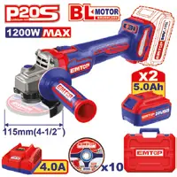 Emtop Maletín etiquetado. AMOLADORA 115MM (1200W)