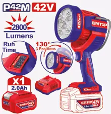 Emtop REFLECTOR PORTATIL LED SIERRA CIRCULAR (185MM)