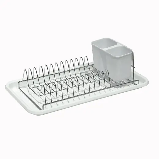 ESCURRIDOR A.CROM C/BANDEJA Y CUB. BLANCO. 44X24X12 (REG)