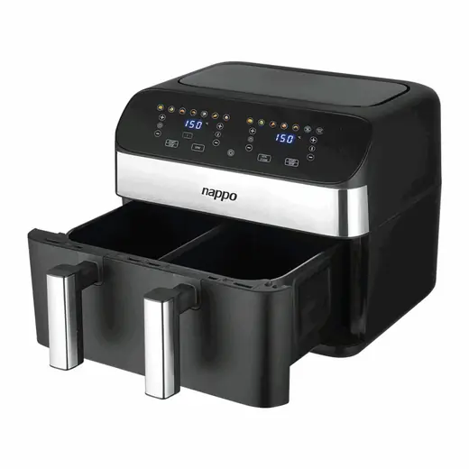 FREIDORA DIGITAL SIN ACEITE NAPPO DOBLE CRISPPRO 9L NEF-238 (REG)