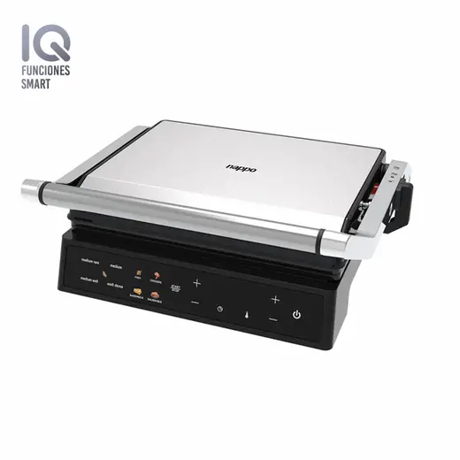 GRILL SANDWICHERA CUADRUPLE DIGITAL NAPPO 5 FUNCIONES INTELIGENTES NEG-351 (REG)