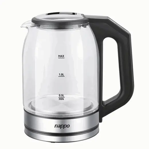 JARRA ELÉCTRICA DE VIDRIO NAPPO 1,6L C/CONTROL DIGITAL DE TEMPERATURA NEJ-309 (REG)