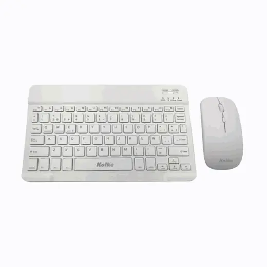 KIT DE TECLADO Y MOUSE KOLKE INALAMBRICO BT BLANCO KEK-718 (REG)