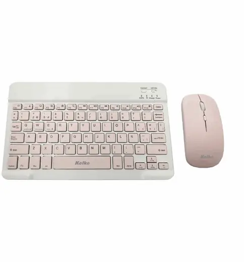 KIT DE TECLADO Y MOUSE KOLKE INALAMBRICO BT ROSA KEK-718 (REG)