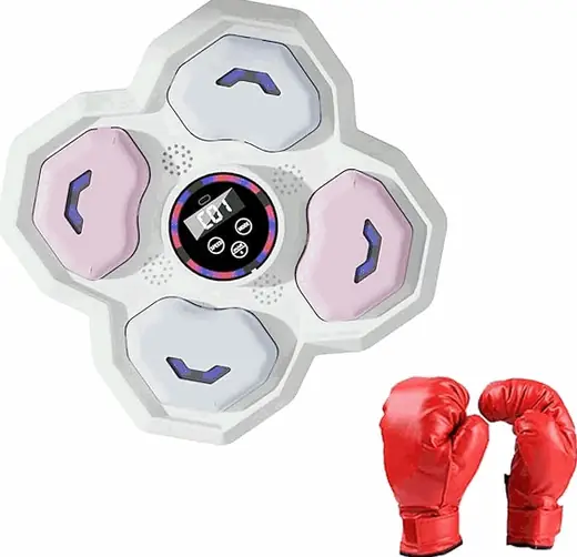 MAQUINA DE BOXEO PARA PARED NIÑOS BLANCO/ROSA (REG)