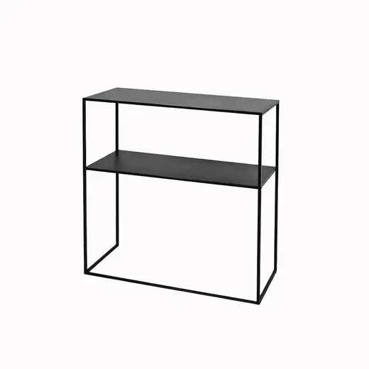MESA 2 NIVELES 78X27X78CM METAL NEGRO