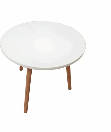 MESA AUXILIAR BAMBOO C/BLANCO D50CM/H47CM