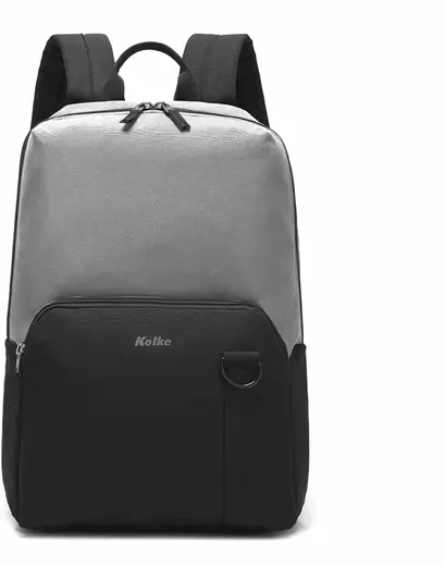 MOCHILA ESSENTIAL KVM-655 NEGRA Y GRIS CLARO (REG)