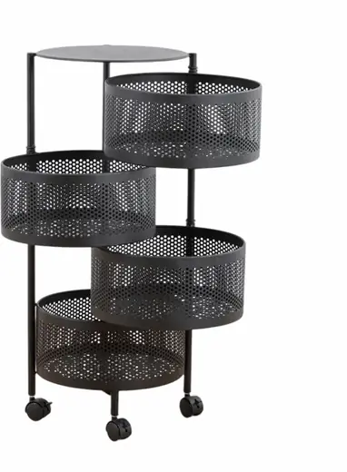 ORGANIZADOR DECOTEAM CIRCULAR MULTIUSO DE METAL CON 4 CESTOS DMO-018 (REG)