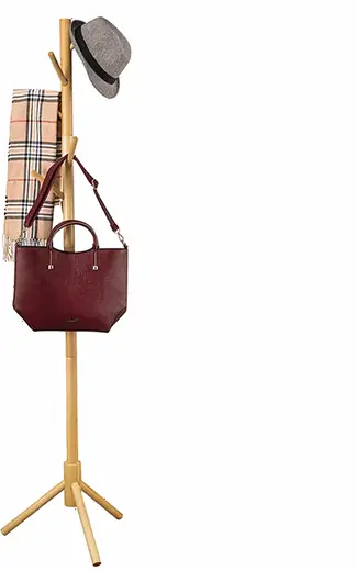 PERCHERO DE MADERA CON PIE (1.75M ALTURA)