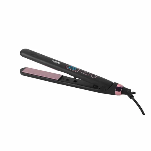 PLANCHITA DE PELO NAPPO LISSPRO CON LED Y FUNCIÓN IÓNICA NPP-302 NEGRA (REG)