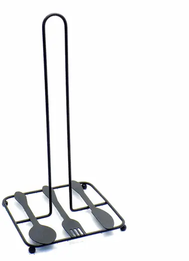 PORTAROLLO METAL VERTICAL H03X15X15CM METAL (REG)