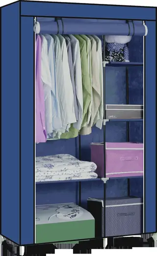 ROPERO DECOTEAM AZUL 105*45*170CMS DDR-005 (REG)