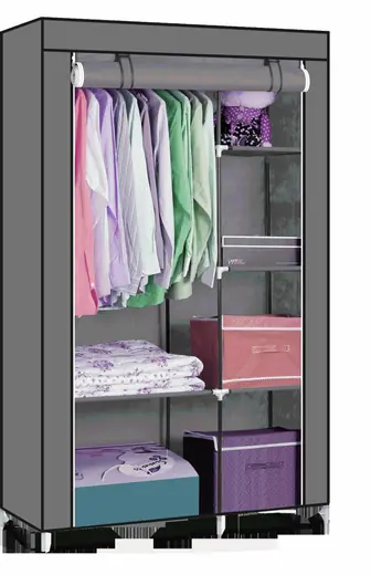 ROPERO DECOTEAM GRIS 105*45*170CMS DDR-005 (REG)