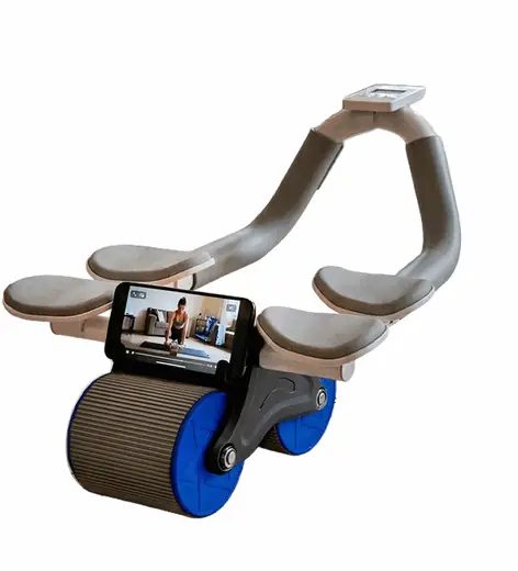 RUEDA ABDOMINAL AZUL CON 2 RUEDAS Y SOPORTE P/CODOS (REG)