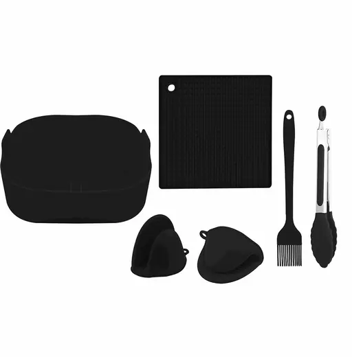 SET DE UTENSILIOS 6 PCS CUADRADO CROIX NEGRO (REG)