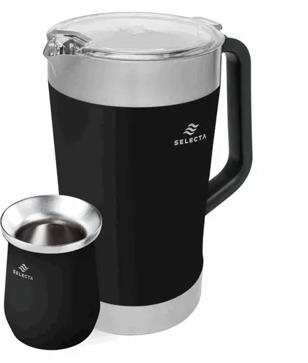 SET JARRA 1.9L + MATE 330ML A.INOX NEGRO SELECTA (REG)