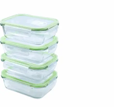 SET RECIPIENTES DE VIDRIO CROIX, TAPA HERMÉTICA Y VÁLVULA CRT-030