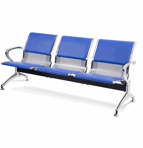 SILLA DE ESPERA TANDEM 3 CUERPOS CENTURY (ALMOHADON AZUL) LEVEL