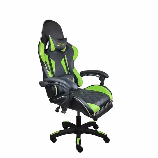 SILLA GAMER EMPOLI CON REPOSAPIE EM-G01 VERDE ODIN