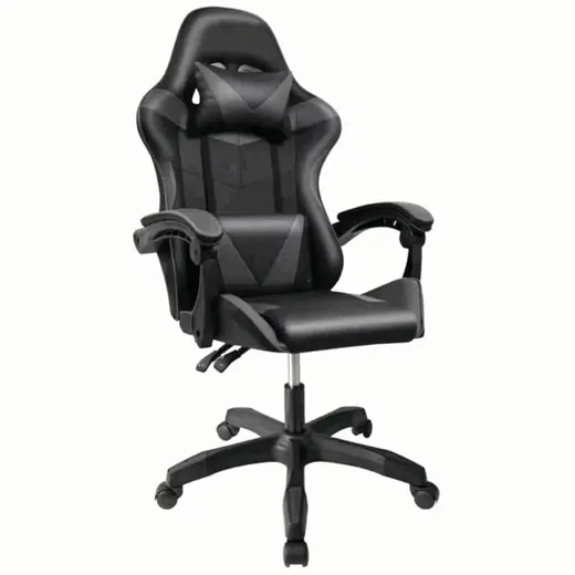 SILLA GAMER PANTHER LEVEL NEGRO CON GRIS