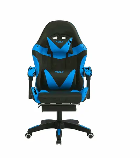 SILLA GAMER VOLT CON REPOSAPIES AZUL EMPOLI EM-G03