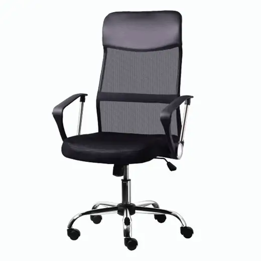 SILLA OFICINA EMPOLI MESH DIRETTORE SA-4006 NEGRA Diseño elegante de respaldo alto con apoyacabezas integrado en