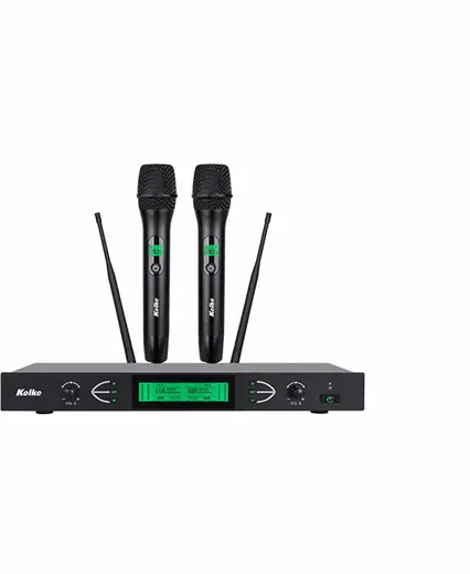 SISTEMA DE MICROFONOS CON UHF CON 2 CANALES KOLKE KPI-776 (REG)