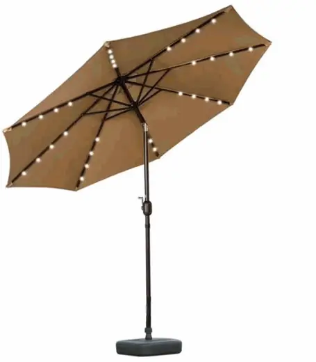 SOMBRILLA P/ JARDIN CON LUCES LED
