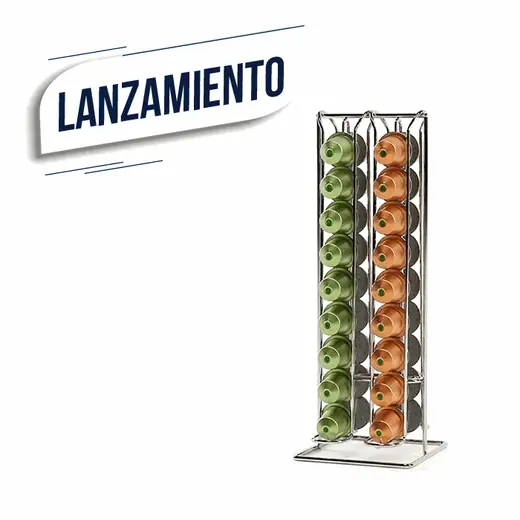SOPORTE P/CAPSULAS NESPRESSO METAL 10x13x30CM (REG)