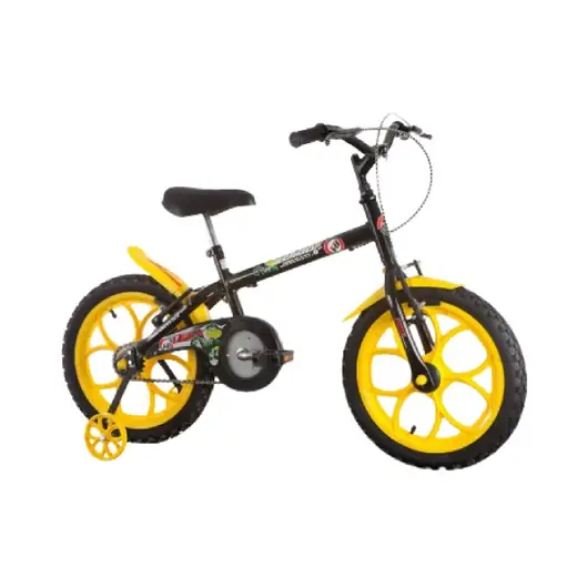 Track Aro 16" Color: 16DNN Negro — Cuadro de Acero, Frenos V-Break, Pedales con Refletores, Cubre cadena Semi Envolvente, Carga Máxima 30 kg