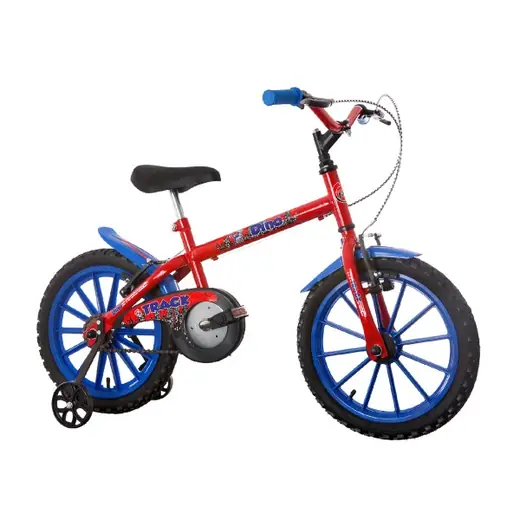 Track Aro 16" Color: 16DNR Rojo — Cuadro de Acero, Frenos V-Break, Pedales con Refletores, Cubre cadena Semi Envolvente, Carga Máxima 30 kg